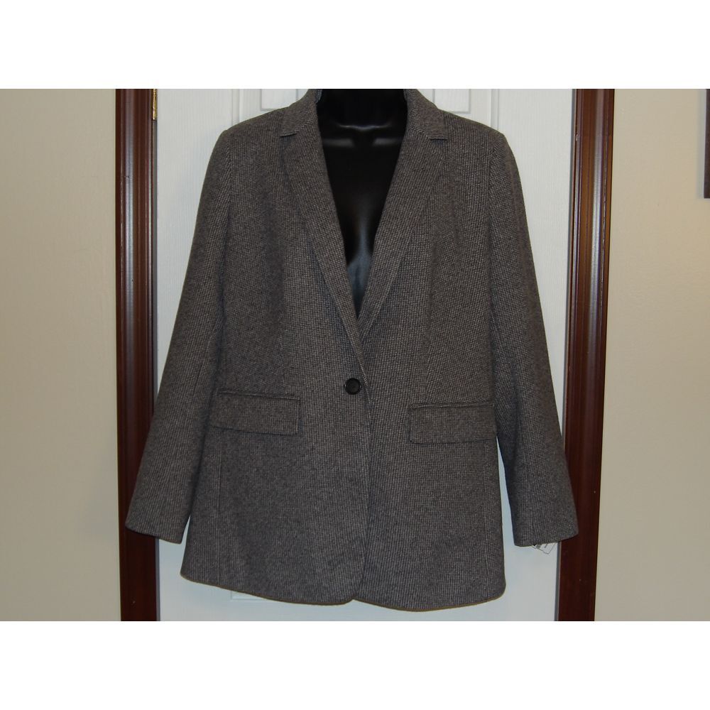 LOFT‎ Herringbone Blazer Classic Career Jacket Business Casual Coat
